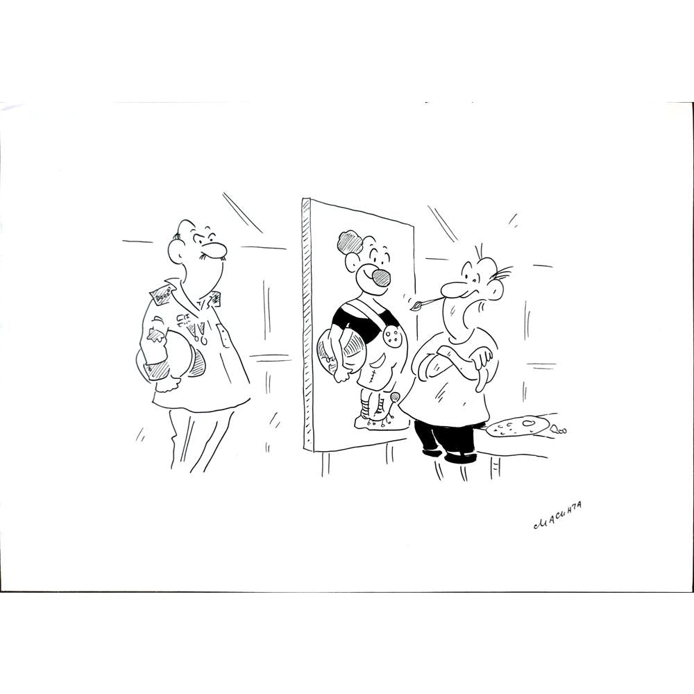 Radek Machata 29x21cm Orijinal Karikatür BOD01610