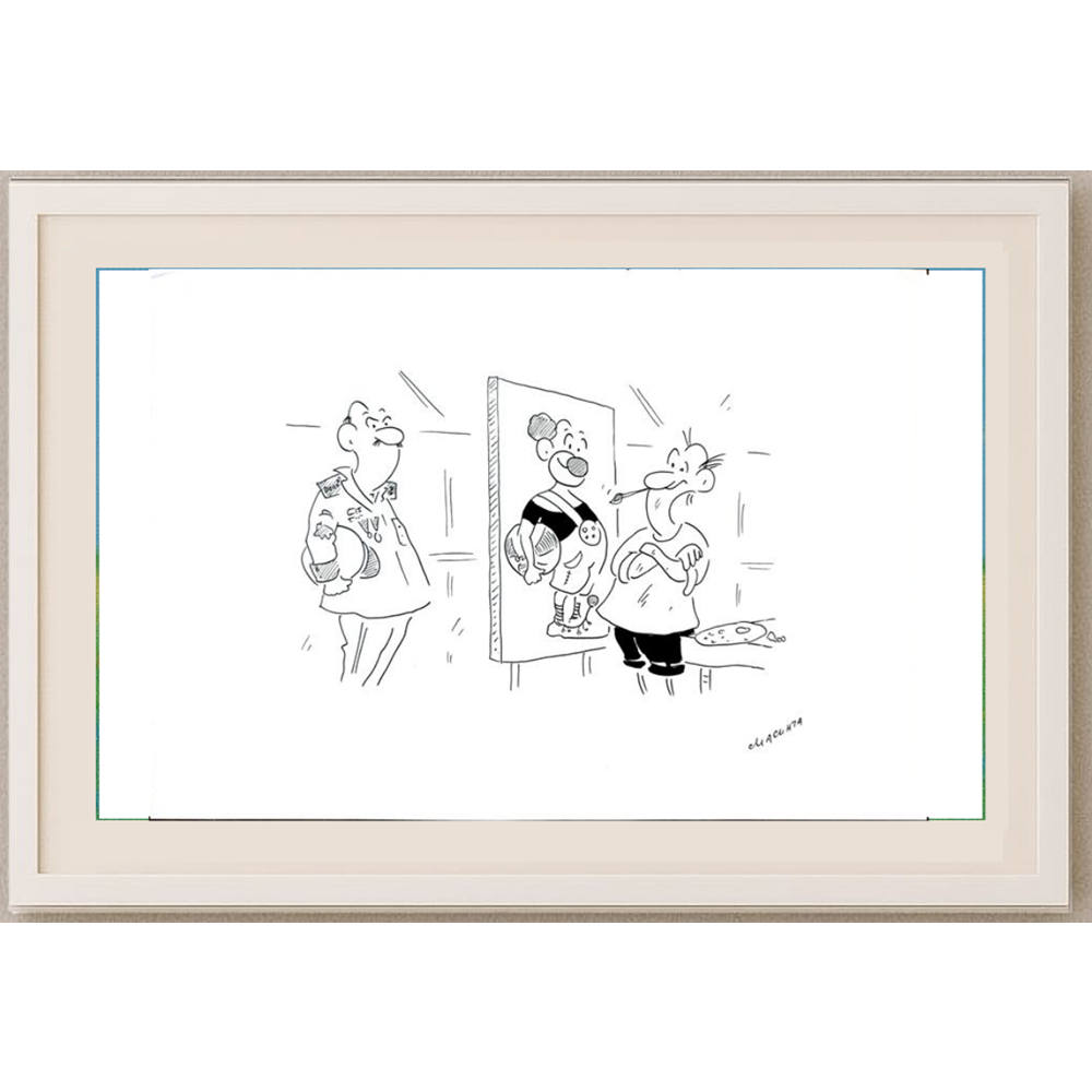 Radek Machata 29x21cm Orijinal Karikatür BOD01610