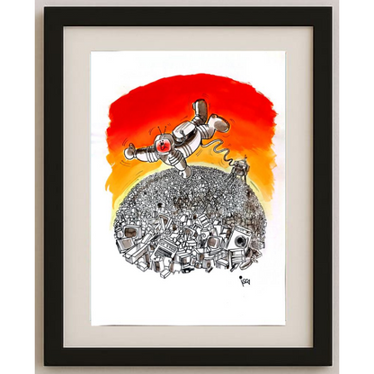 Emilio Isca 35x25cm Orijinal Karikatür BOD01611