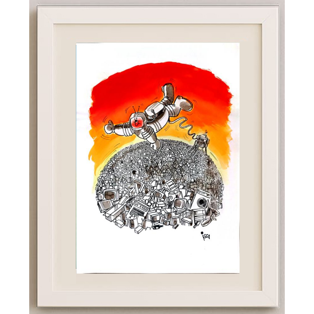 Emilio Isca 35x25cm Orijinal Karikatür BOD01611