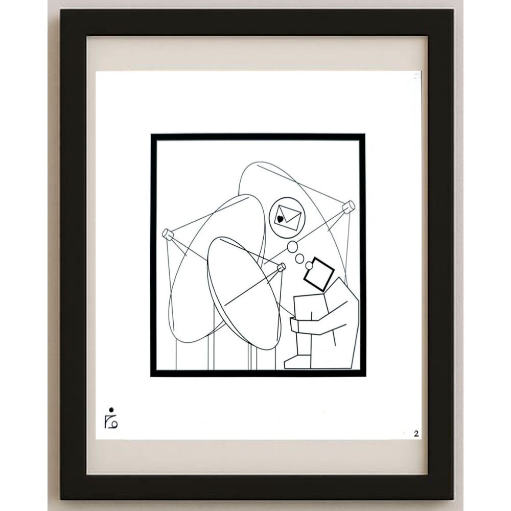 Mehdi Zarnoosheh Farahani 20x20cm Orijinal Karikatür BOD01614