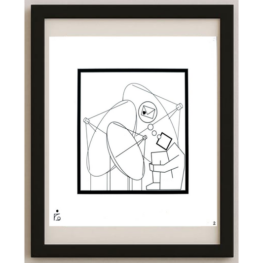 Mehdi Zarnoosheh Farahani 20x20cm Orijinal Karikatür BOD01614