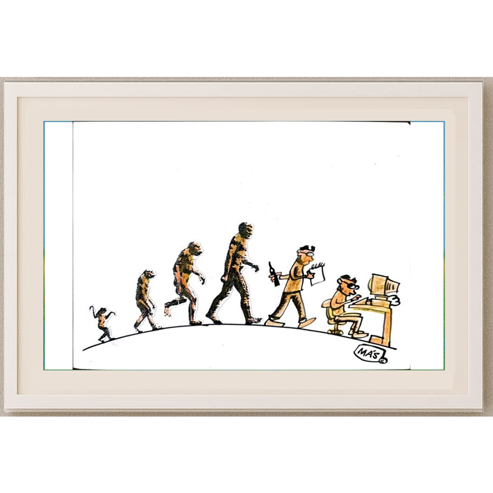 Sergio Mas 24x18cm Orijinal Karikatür BOD01615