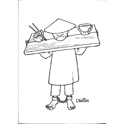 Louis Vuitton 29x21cm Orijinal Karikatür BOD01619