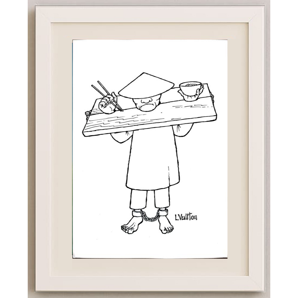 Louis Vuitton 29x21cm Orijinal Karikatür BOD01619