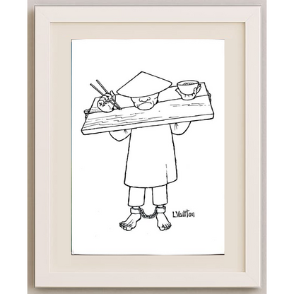 Louis Vuitton 29x21cm Orijinal Karikatür BOD01619