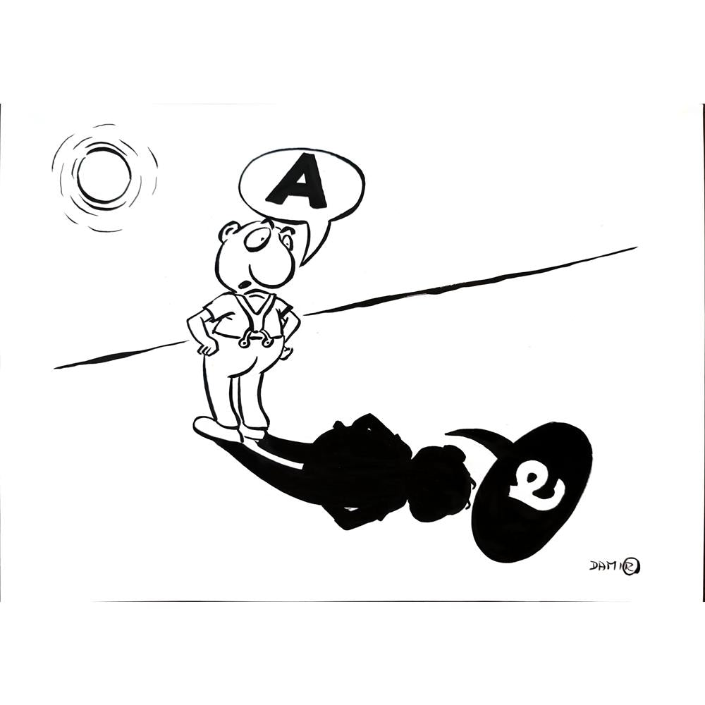 Damir Novak 29x21cm Orijinal Karikatür BOD01626