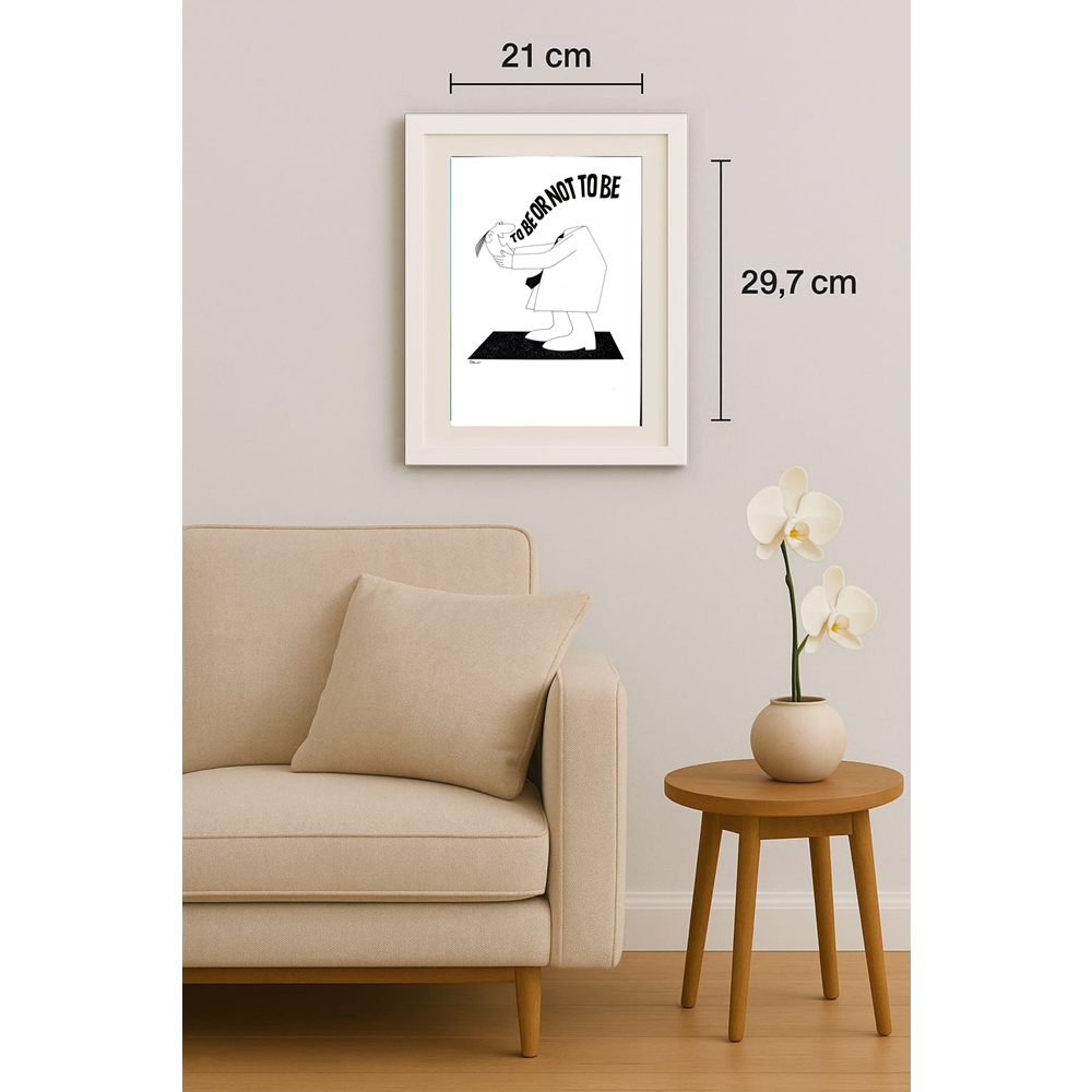 Rueti Schmückle 29x21cm Orijinal Karikatür BOD01637