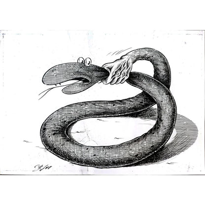 Semerenko Vladimir 29x21cm Orijinal Karikatür BOD01643