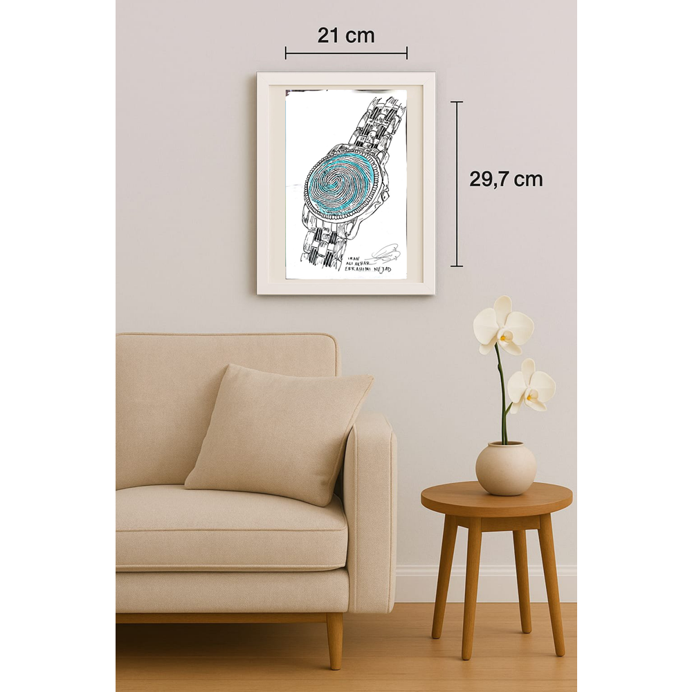 Ali Akbar Ebrahimi Nejad 29x21cm Orijinal Karikatür BOD01646