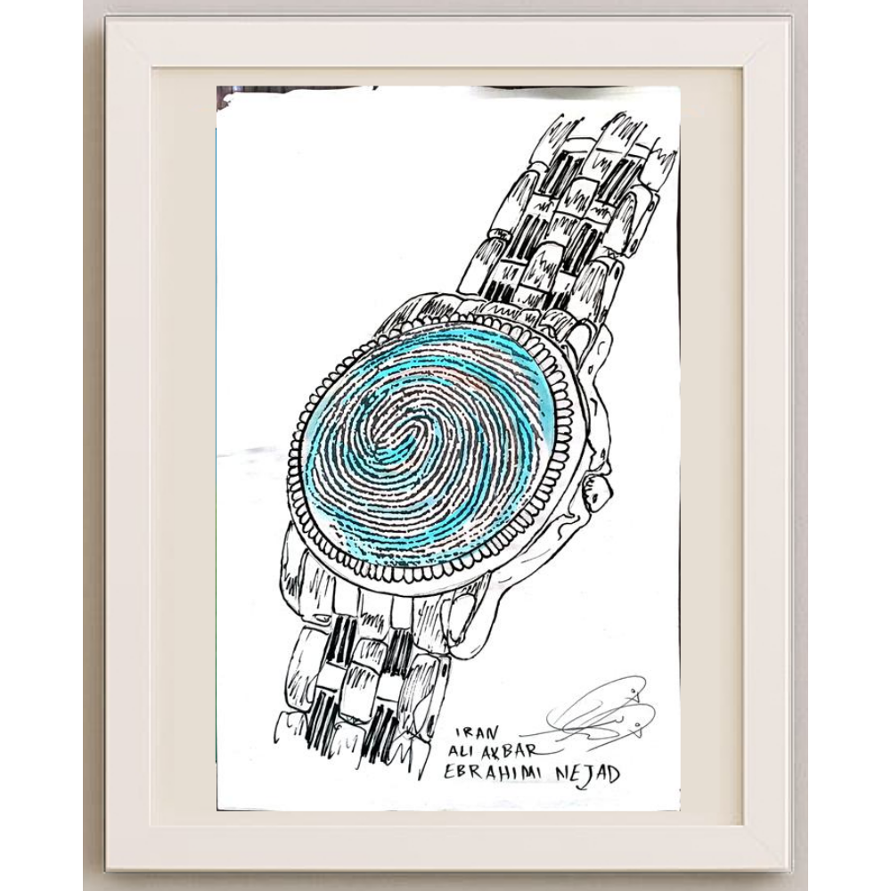 Ali Akbar Ebrahimi Nejad 29x21cm Orijinal Karikatür BOD01646