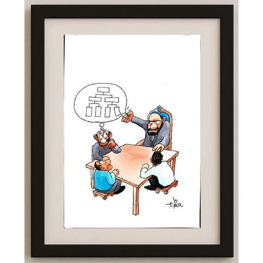 Erico Junqueira Ayres 29x21cm Orijinal Karikatür BOD01652