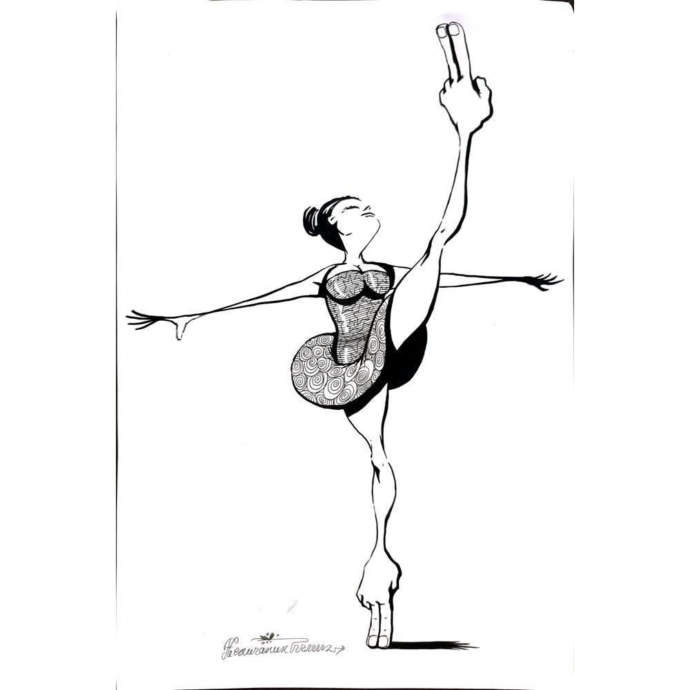 Goran Celicanin 29x21cm Orijinal Karikatür BOD01653