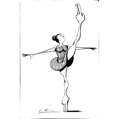 Goran Celicanin 29x21cm Orijinal Karikatür BOD01653