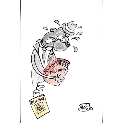 Sergio Mas 24x18cm Orijinal Karikatür BOD01658