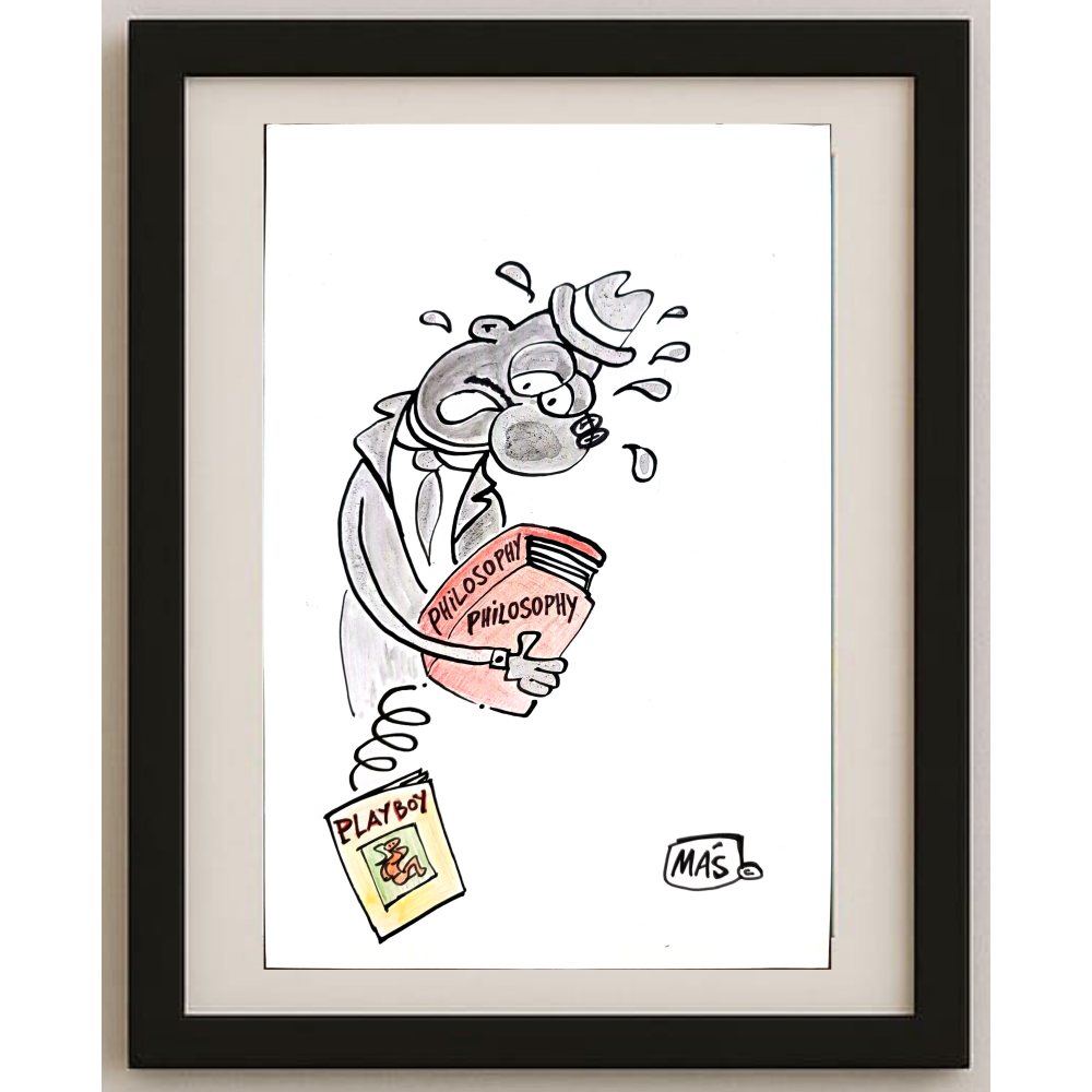 Sergio Mas 24x18cm Orijinal Karikatür BOD01658