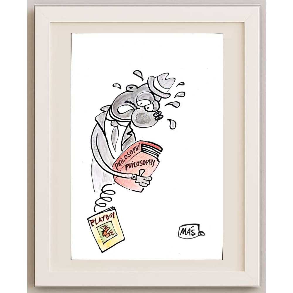 Sergio Mas 24x18cm Orijinal Karikatür BOD01658