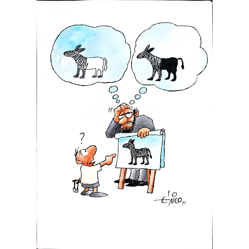 Erico Junqueira Ayres 29x21cm Orijinal Karikatür BOD01665
