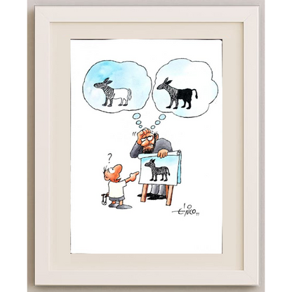 Erico Junqueira Ayres 29x21cm Orijinal Karikatür BOD01665