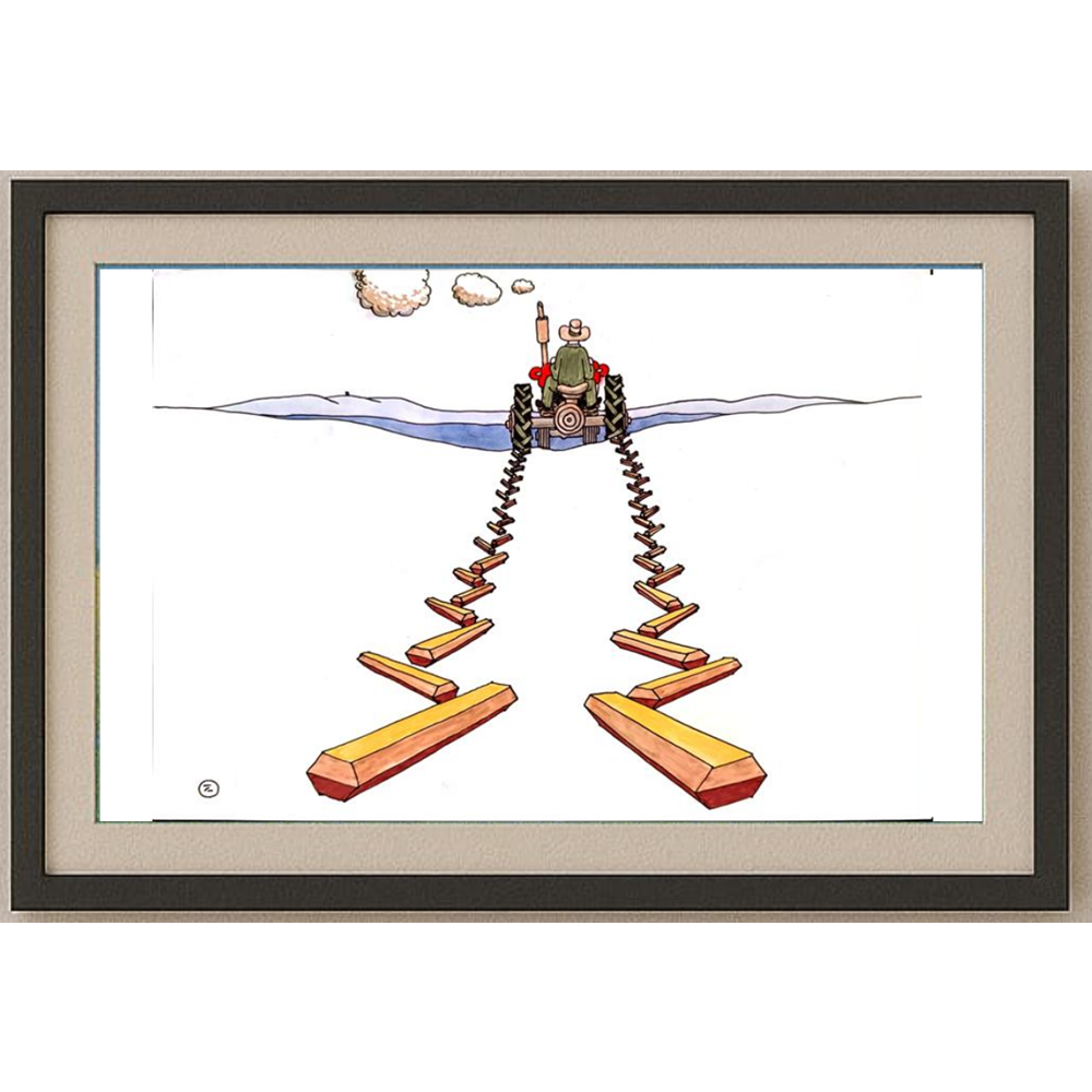Spures Zivilisation 29x21cm Orijinal Karikatür BOD01669