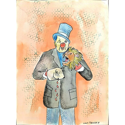 Zlatko Kestevski 29x21cm Orijinal Karikatür BOD01670