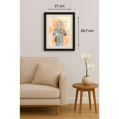 Zlatko Kestevski 29x21cm Orijinal Karikatür BOD01670