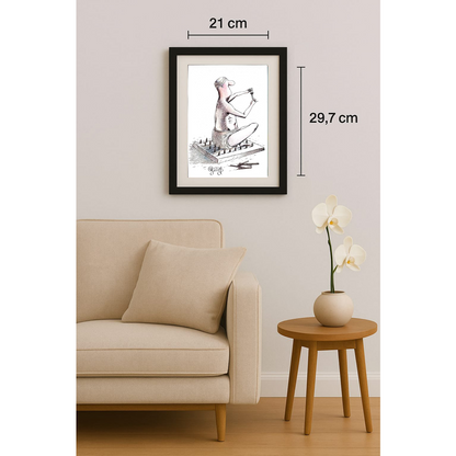 Arkadi Saltykov 29x21cm Orijinal Karikatür BOD01674