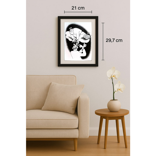 Anatoly Apchel 29x21cm Orijinal Karikatür BOD01676