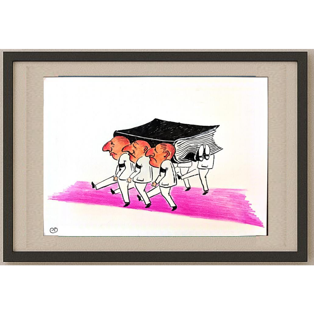 Petr Musalek 29x21cm Orijinal Karikatür BOD01680