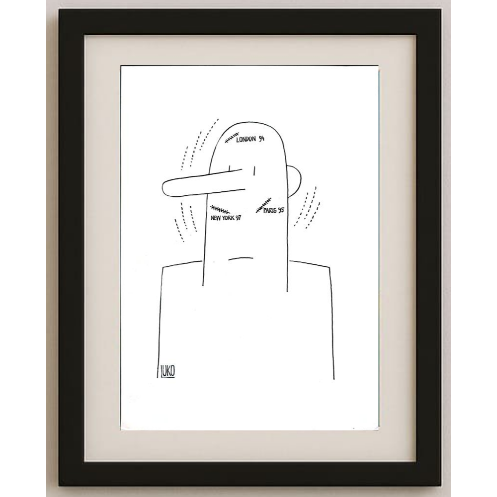 Peter Luko 29x21cm Orijinal Karikatür BOD01681