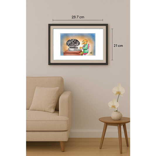 Patrick Heymansi 29x21cm Orijinal Karikatür BOD01682