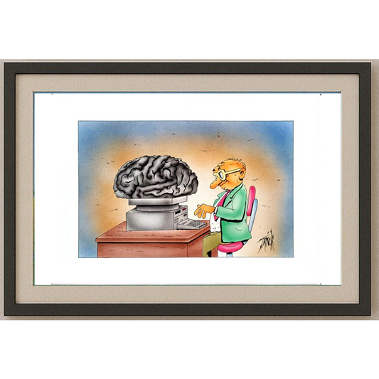 Patrick Heymansi 29x21cm Orijinal Karikatür BOD01682