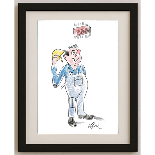 Winfred Besslich 29x21cm Orijinal Karikatür BOD01686