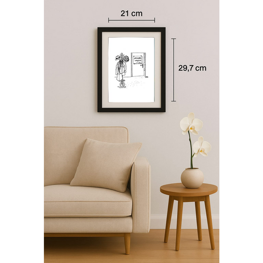 Winfred Besslich 29x21cm Orijinal Karikatür BOD01687