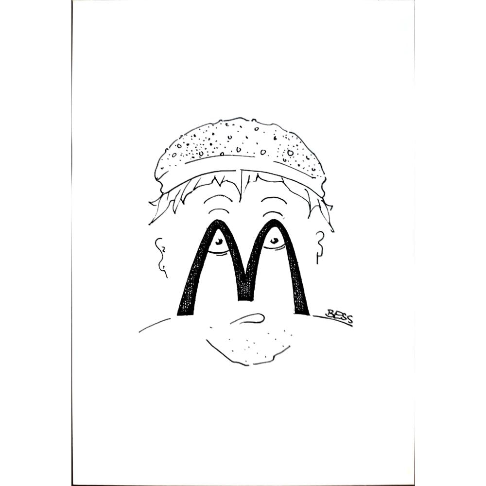 Winfred Besslich 29x21cm Orijinal Karikatür BOD01688