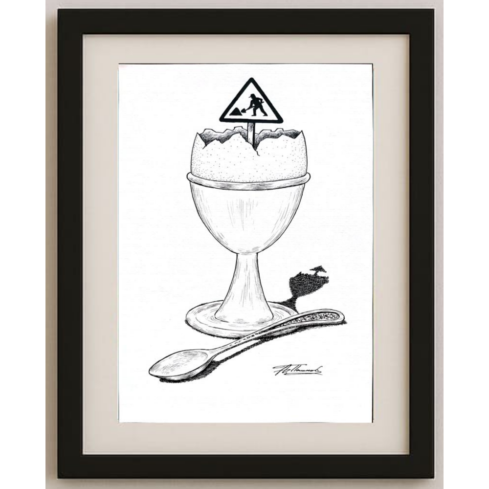 Alexandr Pashikov 29x21cm Orijinal Karikatür BOD01694