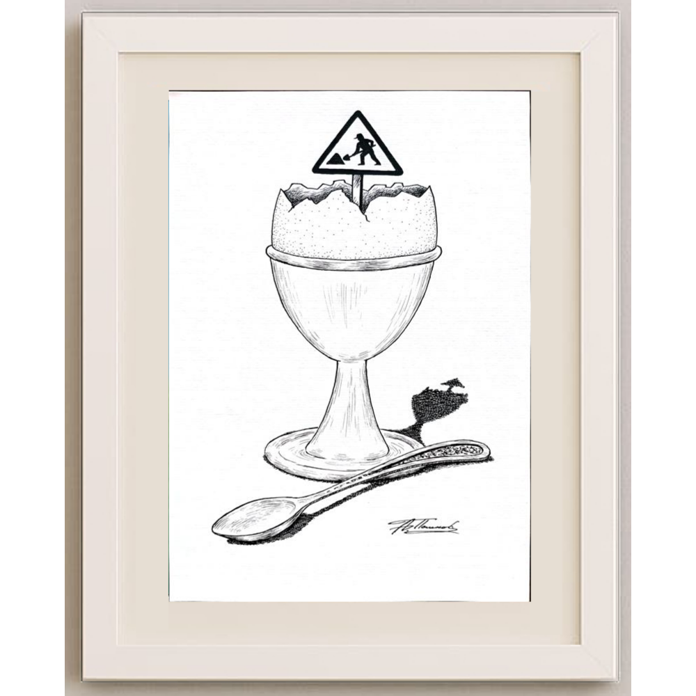 Alexandr Pashikov 29x21cm Orijinal Karikatür BOD01694