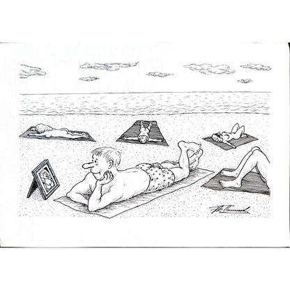 Alexandr Pashikov 29x21cm Orijinal Karikatür BOD01696