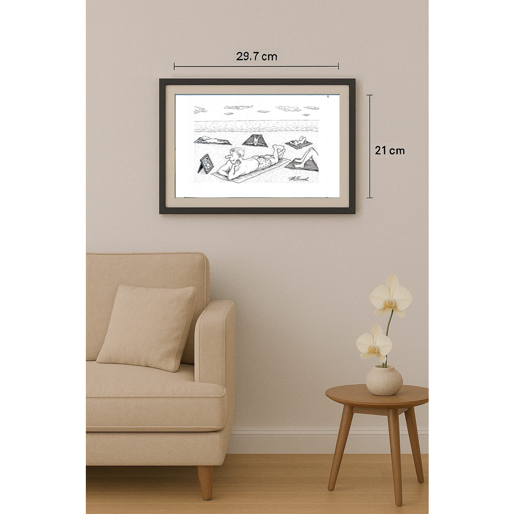 Alexandr Pashikov 29x21cm Orijinal Karikatür BOD01696