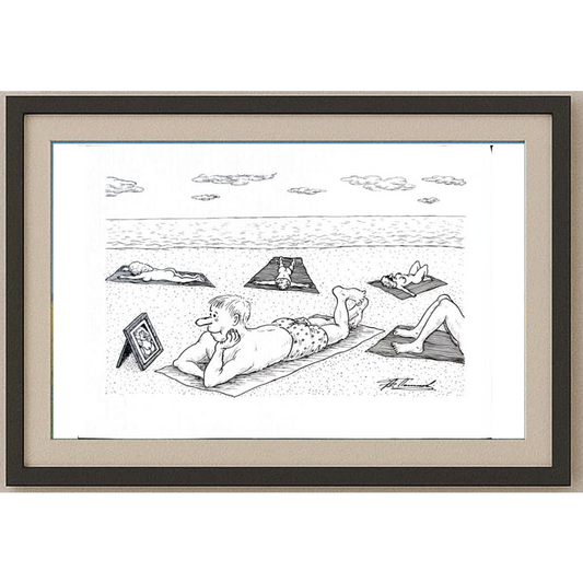 Alexandr Pashikov 29x21cm Orijinal Karikatür BOD01696