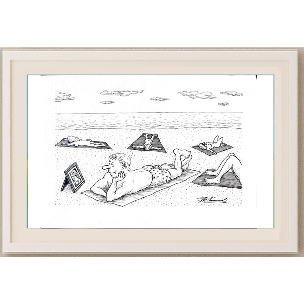 Alexandr Pashikov 29x21cm Orijinal Karikatür BOD01696