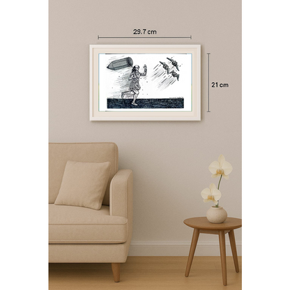 Porumbita Mihaita 29x21cm Orijinal Karikatür BOD01697