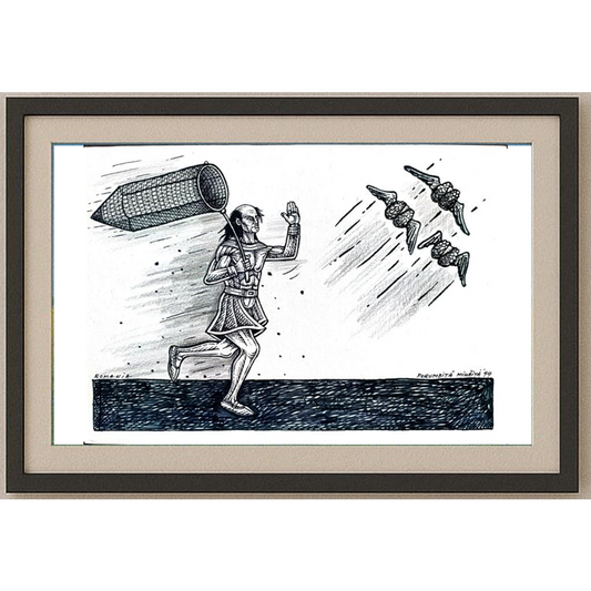 Porumbita Mihaita 29x21cm Orijinal Karikatür BOD01697