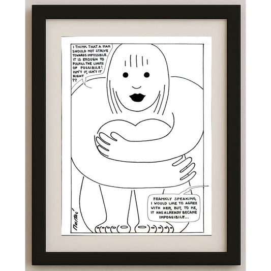 Boris Mustac 29x21cm Orijinal Karikatür BOD01699