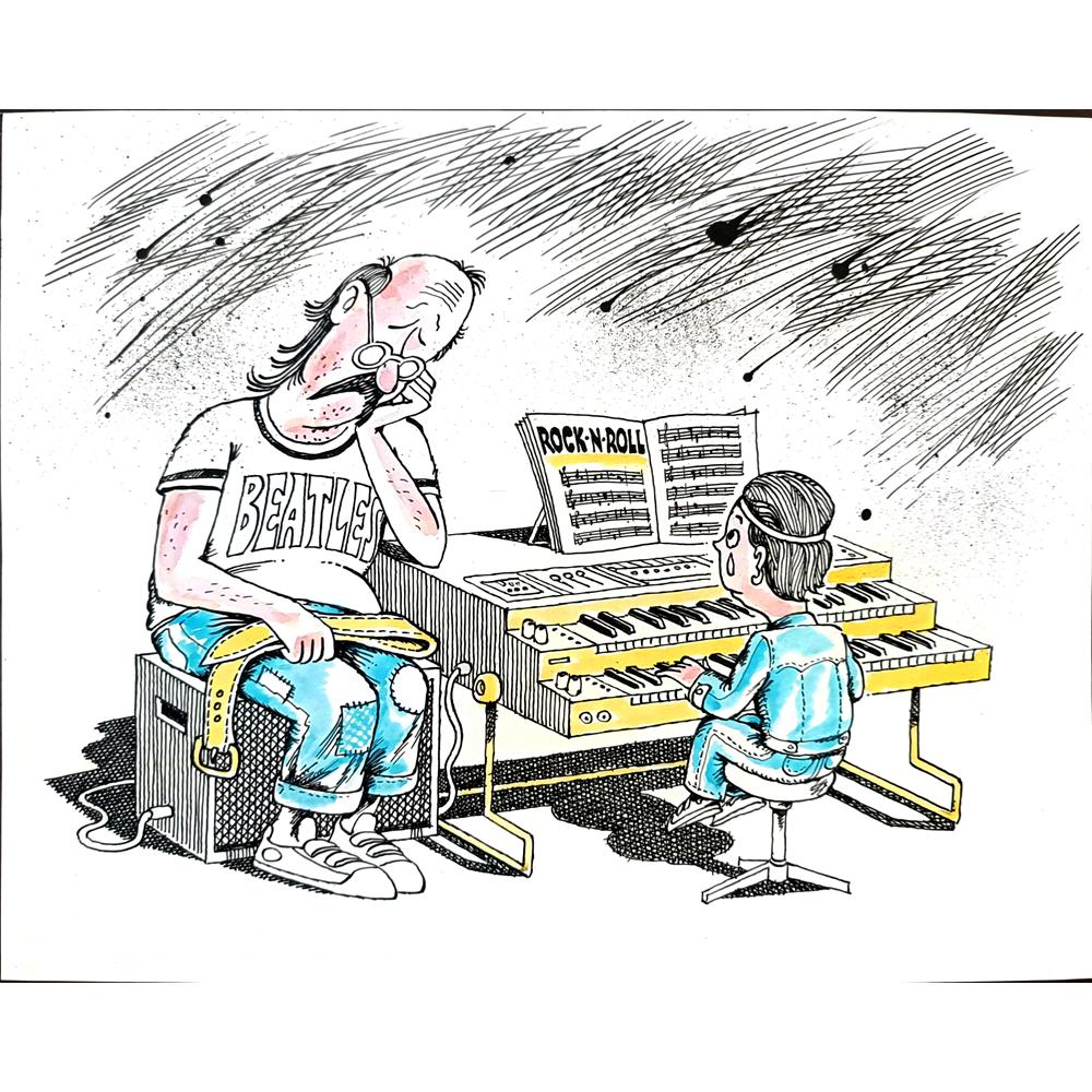 Vborevich Borovski Vladimir 29x21cm Orijinal Karikatür BOD01700