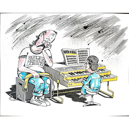 Vborevich Borovski Vladimir 29x21cm Orijinal Karikatür BOD01700