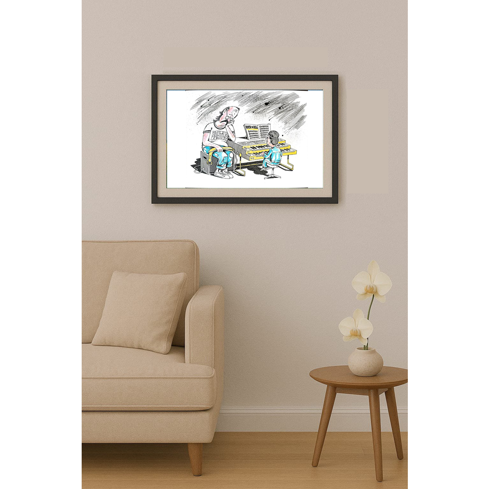 Vborevich Borovski Vladimir 29x21cm Orijinal Karikatür BOD01700