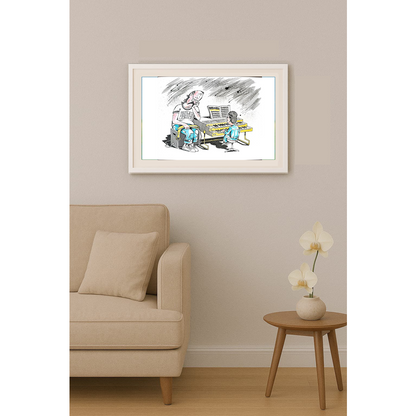 Vborevich Borovski Vladimir 29x21cm Orijinal Karikatür BOD01700