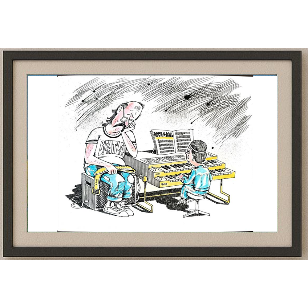 Vborevich Borovski Vladimir 29x21cm Orijinal Karikatür BOD01700