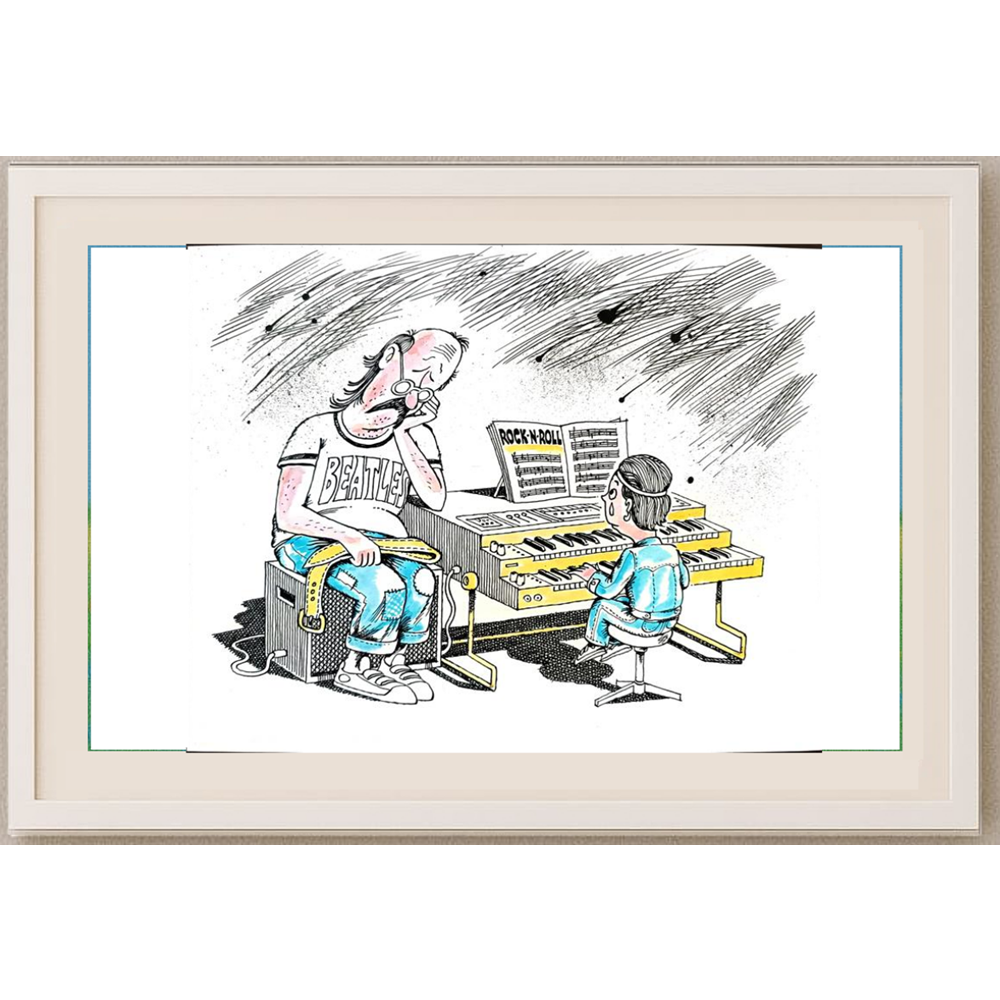 Vborevich Borovski Vladimir 29x21cm Orijinal Karikatür BOD01700